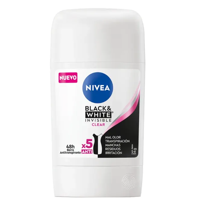 NIVEA DESODORANTE BARRA B & W CLEAR ENV X 40 ML - Ecofarma